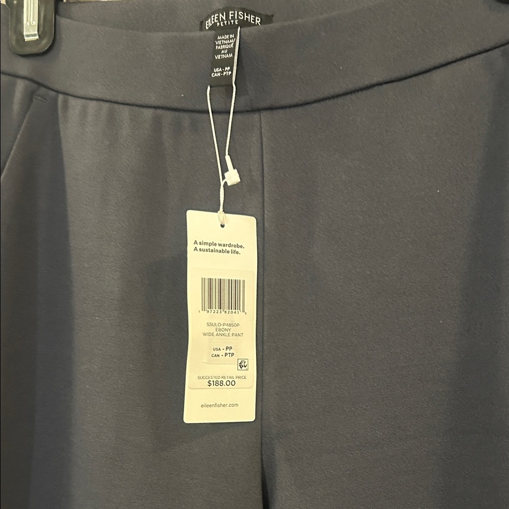 Eileen Fisher Lightweight Ponte Wide-Leg Pants in “ebony” - Picture 10 of 12